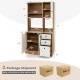 71-inch kitchen pantry in white featuring 3 cabinets and 3 deep drawers, ideal for kitchen and dining room storage.