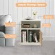 White nightstand featuring a cabinet with door and two open shelves, perfect for bedroom or living room storage.
