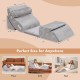 Adjustable 6-piece orthopedic bed wedge pillow set in gray, designed for comfort and support, ideal for various users.