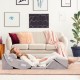 Ergonomic gray wedge pillow set with memory foam, ideal for back support and comfort in various reclined positions.
