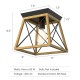 Farmhouse vintage ceiling light with black and wood grain finish, E26 socket, ideal for hallway or dining room decor.