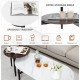Modern nesting coffee table set with faux marble design and extra storage shelf, perfect for living room or bedroom use.