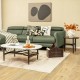 Stylish oval coffee table from the nesting set, featuring a faux marble top and a convenient under-table storage shelf.