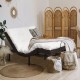 Adjustable electric bed frame with massage remote control, featuring a sturdy steel base and a comfortable mattress.