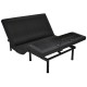 Adjustable electric bed frame with head massage, sturdy steel construction, and wireless remote control for comfort.