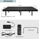 Adjustable electric bed frame with massage remote control, featuring sturdy steel construction and dual USB ports for.