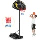 Portable adjustable basketball hoop system with 41-inch backboard, height from 4.25 to 10 feet, ideal for all ages.