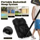 Portable adjustable basketball hoop system with 41-inch backboard, height adjustable from 4.25 to 10 feet, for outdoor.