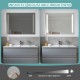 32 x 24 inch wall mirror with adjustable brightness, 3 color temperatures, and anti-fog function for versatile bathroom.