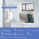 32x24 inch shatterproof wall mirror with crystalline frame, 3-color lights, and anti-fog function for versatile.