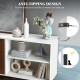 Modern buffet sideboard in walnut finish featuring anti-tipping design, spacious shelves, and high metal legs for.