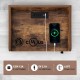 Lift top end table with charging station, featuring 2 AC outlets, 2 USB ports, and a durable wood surface for versatile.