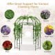 Birdcage shape garden arbor in vintage bronze, ideal for climbing plants and outdoor decor, featuring a sturdy metal.