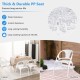 Folding dining chairs set of 2 in white, made of durable PP material, ideal for indoor and outdoor use.