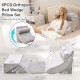 6-piece gray bed wedge pillow set for neck, back, and leg pain relief, adjustable from 20 to 80 degrees for versatile.