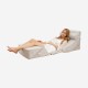 Gray 6-piece bed wedge pillow set featuring a head pillow, back pillow, and leg elevation pillows for versatile support.
