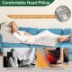 Head pillow from a 6-piece wedge pillow set in gray, featuring hook and loop fasteners for neck and back support.