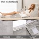 Gray 6-piece bed wedge pillow set with velvet cover, designed for neck, back, and leg pain relief in various positions.