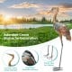 Standing metal crane garden statue with curved head and delicate feathers, perfect for backyard decoration.
