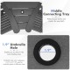 Middle connecting tray of gray HDPE Adirondack chair with 1.9" umbrella hole, perfect for drinks and snacks.