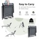 Folding outdoor aluminum chaise lounge chair with quick-drying fabric, 8-position adjustable backrest for patio.