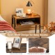 Stackable nightstand accent table with open shelf design, engineered wood, and metal frame for versatile storage.