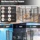 Heavy-duty 8-panel pet playpen with door, rust-resistant metal, ideal for dogs and small animals, suitable for outdoor.