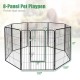 8-panel heavy-duty metal pet playpen with door, 48 inches tall, rust-resistant, ideal for outdoor pet exercise.
