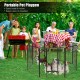 Heavy-duty 8-panel pet playpen with door, rust-resistant metal, ideal for outdoor use and easy to assemble.