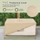 Weatherproof PVC protective cover for 28-inch square propane gas fire pit, ensuring durability and longevity.