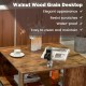 Rustic brown 2-tier square coffee table with storage, waterproof surface, and non-slip foot pads for versatile home use.