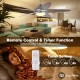 52-inch silver gray ceiling fan with lights, remote control, and 3 color options for versatile indoor use.