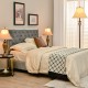 3-piece lamp set featuring linen fabric shades, ideal for bedroom decor, providing soft light with a traditional design.