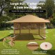Large 13 x 13 feet pop-up canopy tent with mesh sidewalls for ventilation, ideal for outdoor gatherings and picnics.