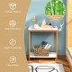 23-inch height 2-tier end table with a solid bamboo frame and white MDF top, perfect for compact living spaces.