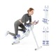 Ab machine in purple with adjustable heights, LCD monitor, and ergonomic design for efficient home workouts.