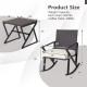 3-piece patio wicker rocking chairs set with heavy-duty metal frame, featuring ergonomic design and thick cushions for.