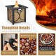 28-inch outdoor square fire pit table with stainless steel burner and external control igniter for warmth and style.