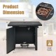 32-inch square propane gas fire pit table dimensions with 50,000 BTU output, ideal for outdoor warmth and style.