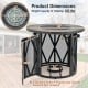 32-inch fire pit table with mesh design, 30,000 BTU output, and PVC cover for outdoor warmth and protection.