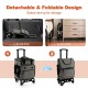 Detachable and foldable design of the gray 50-can rolling cooler for easy storage in car trunks and tight spaces.