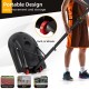 Portable basketball hoop stand with wheels, adjustable height, and durable design for easy transport and outdoor use.