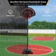 Portable basketball hoop stand with adjustable height, shatterproof backboard, and durable weather-resistant net for.