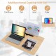 Height adjustable mobile standing desk with detachable holder and storage slot, ideal for versatile workspace use.