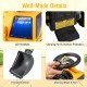Kids powered ride-on bulldozer in yellow with LED headlight, thickened shovel, and multi-functional control panel.