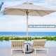 35lbs umbrella base with built-in cement, featuring a powder-coated metal pole, ideal for patio and garden use.