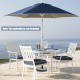 35lbs umbrella base with built-in cement, designed for secure support of various umbrella sizes in outdoor patios.