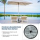 Close-up of the 35lbs umbrella base with built-in cement, showcasing the textured design for added charm in outdoor.