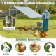 Large metal chicken coop with waterproof cover, featuring a lockable door and sturdy galvanized steel pipes for various.