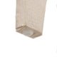 Close-up of the upholstered bed frame leg with anti-friction EVA pad for stability and noise reduction.